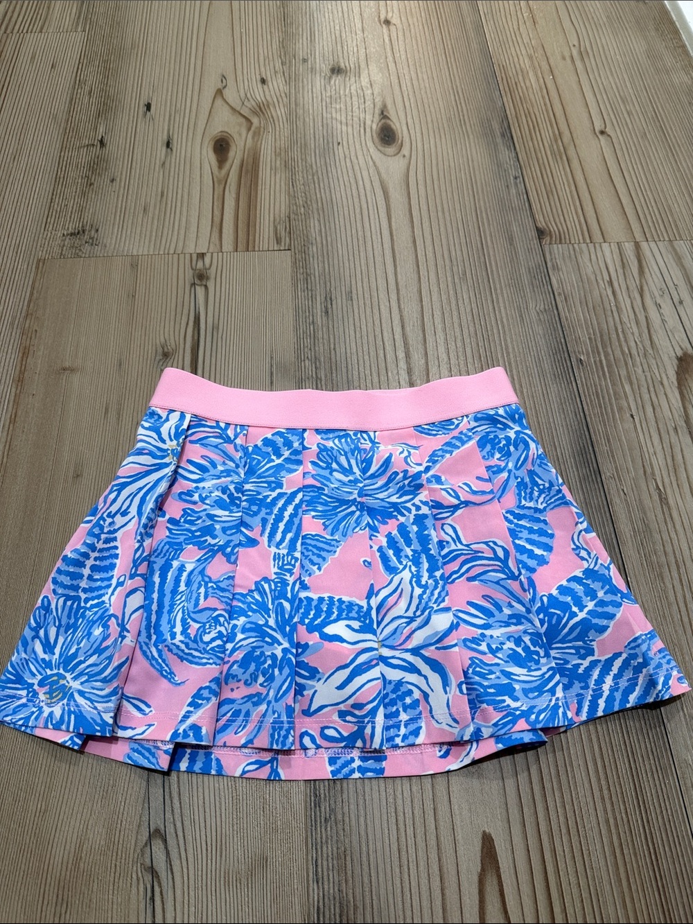Lilly Pulitzer Pink & Blue Floral Skater Skirt